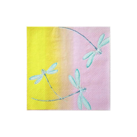 Floral Ombre Napkins | Dragonfly Napkins | Mother's Day | Brunch | Birthday
